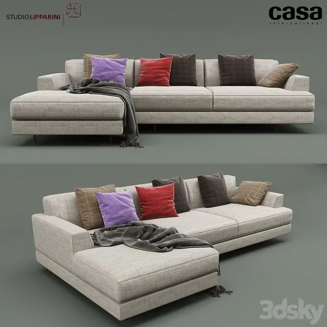 Casa Intl Cordovado Corner Sofa 3D Model Casa Intl Cordovado Corner Sofa 3D Model