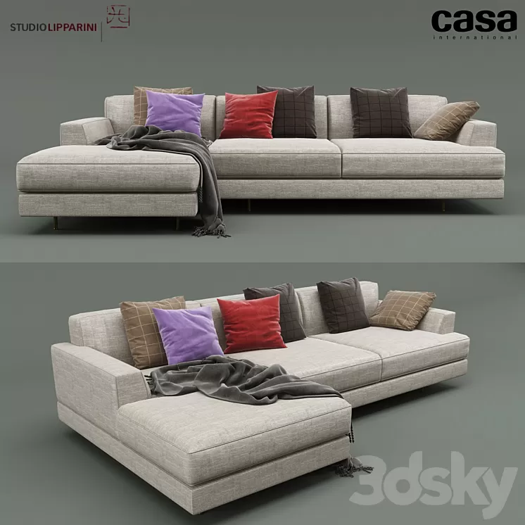Casa Intl Cordovado Corner Sofa 3D Model