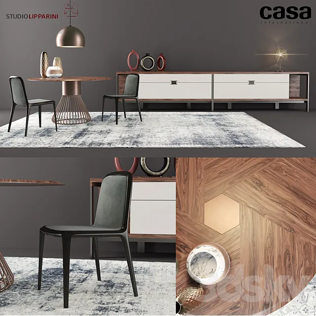 Casa Intl Dining Set1 3DModel