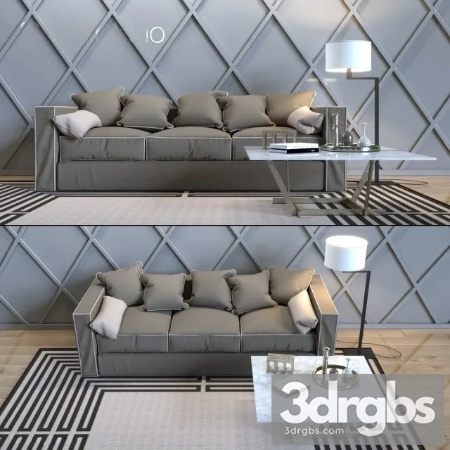 Casa M Milano Sofa 01 3D Model Download Casa M Milano Sofa 01 3D Model Download