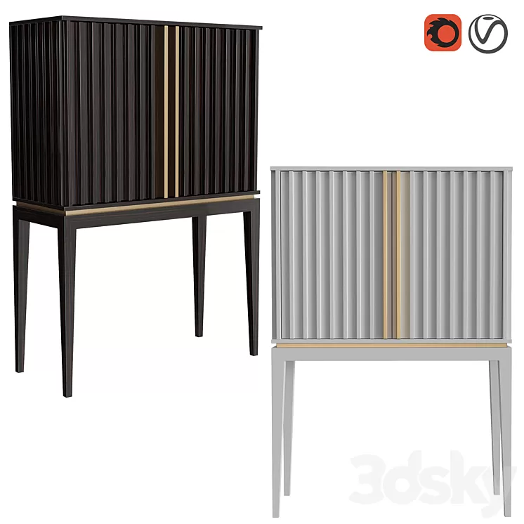 Casa Magna Relevo Bar Cabinet 3D Model Casa Magna Relevo Bar Cabinet 3D Model