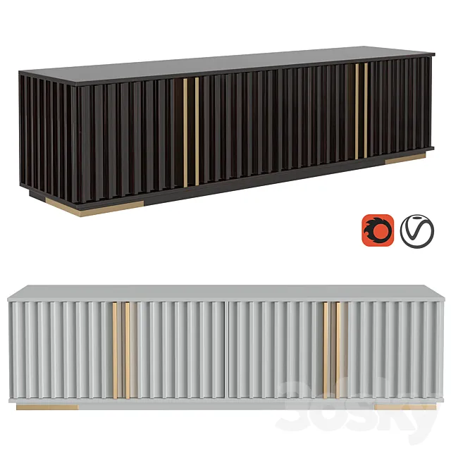 Casa Magna Relevo TV Sideboard 3D Model Casa Magna Relevo TV Sideboard 3D Model