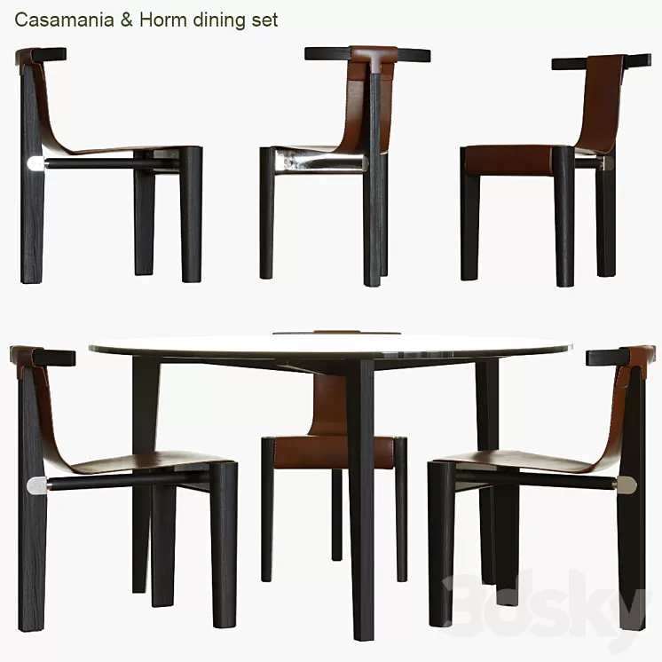 Casamania & Horm dining set 3D Model Casamania & Horm dining set 3D Model