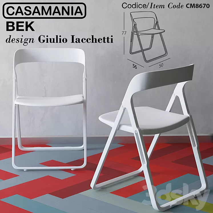 Casamania_Bek_Folding_Chair design by Giulio Iacchetti 3D Model Casamania_Bek_Folding_Chair design by Giulio Iacchetti 3D Model
