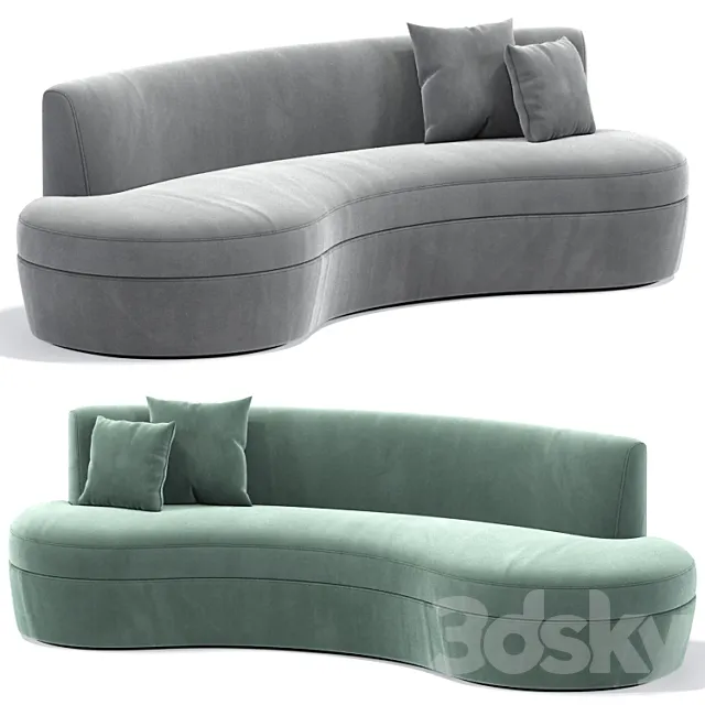 Casamilano curved sofa 3D Model Casamilano curved sofa 3D Model