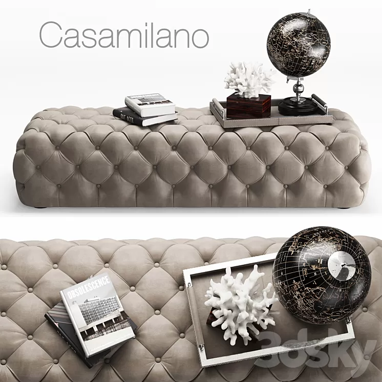 Casamilano Hyatt Ottoman 160 3D Model Casamilano Hyatt Ottoman 160 3D Model