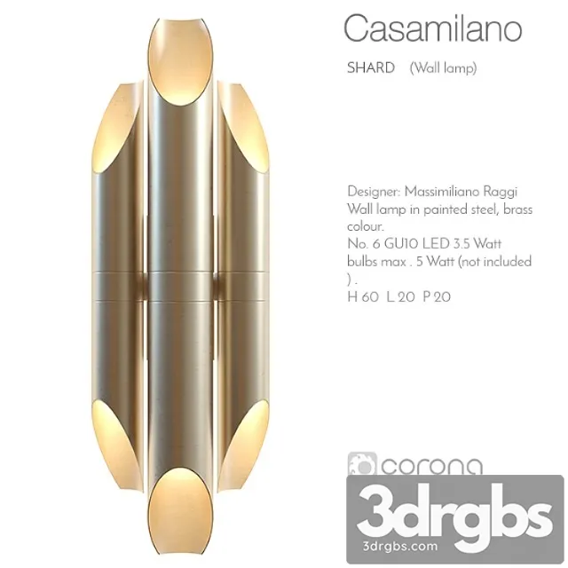 Casamilano Shard Wall Lamp 3D Model Download Casamilano Shard Wall Lamp 3D Model Download