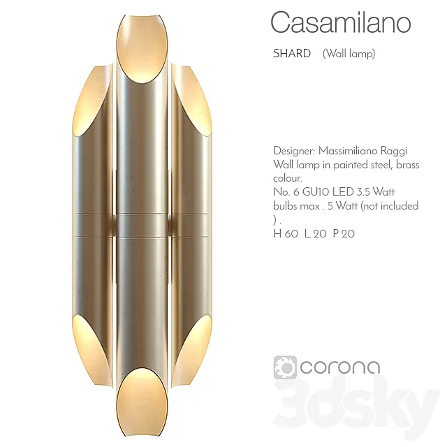 Casamilano shard wall lamp 3DModel