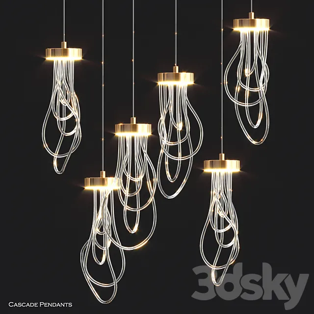 Cascade Pendants by Morghen Studio 3D Model