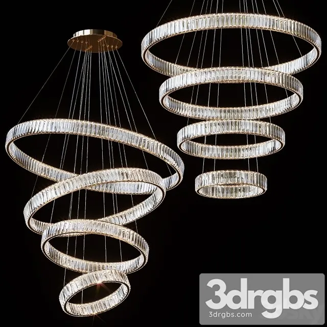 Cascading Pendant Chandeliers Bertolda Cas 3D Model Download