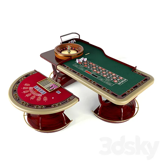 Casino tables 3D Model