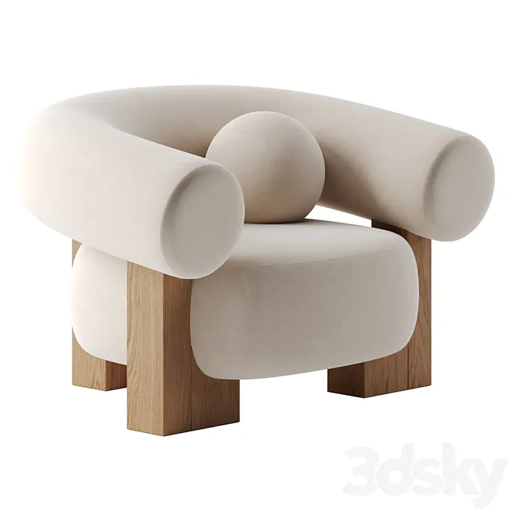 Cassete armchair by collector 3D Model Free Download