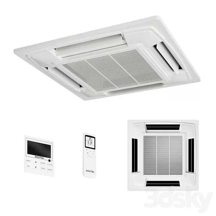 Cassette air conditioner 3D Model