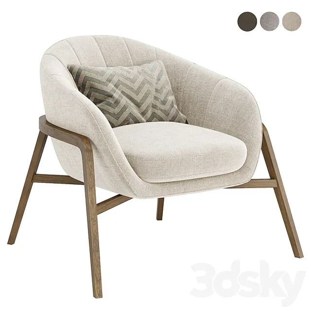 Cassia armchair 3D Model Cassia armchair 3D Model