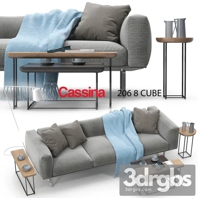 Cassina 206 Sofa 01 3D Model Download Cassina 206 Sofa 01 3D Model Download