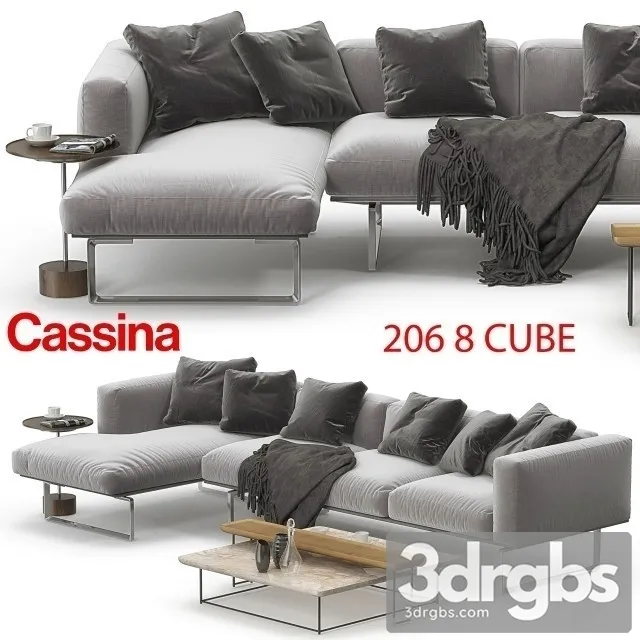 Cassina 206 Sofa Corner 01 3D Model Download Cassina 206 Sofa Corner 01 3D Model Download
