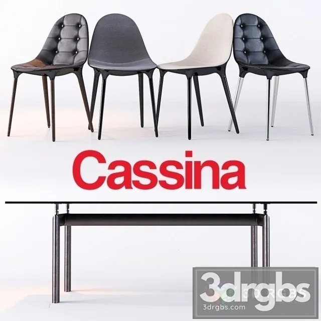 Cassina Caprice LC6 Table and Chair 3D Model Download Cassina Caprice LC6 Table and Chair 3D Model Download