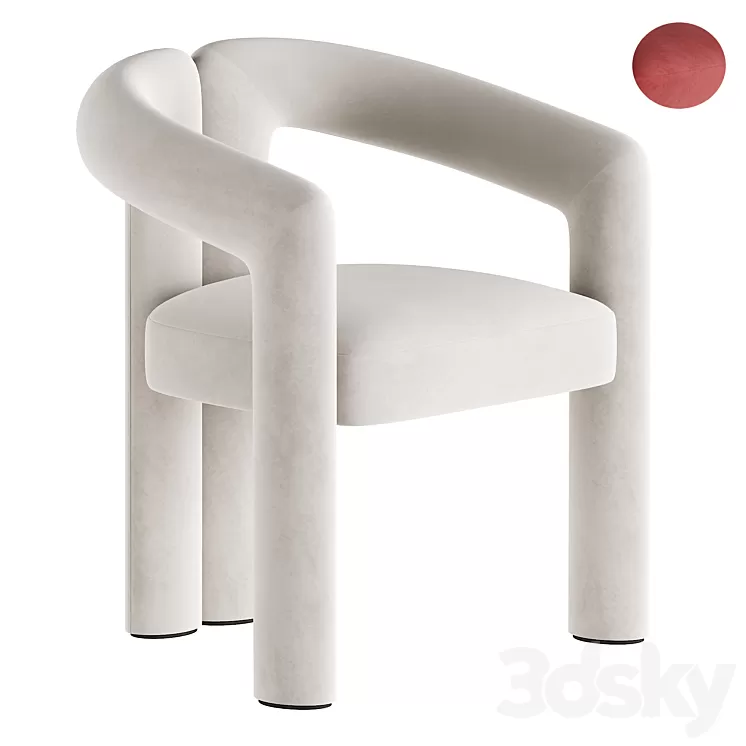 Cassina dudet chair 3D Model Cassina dudet chair 3D Model