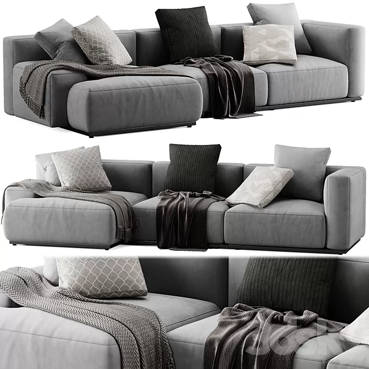 Cassina Mex Cube sofa 3D Model Cassina Mex Cube sofa 3D Model