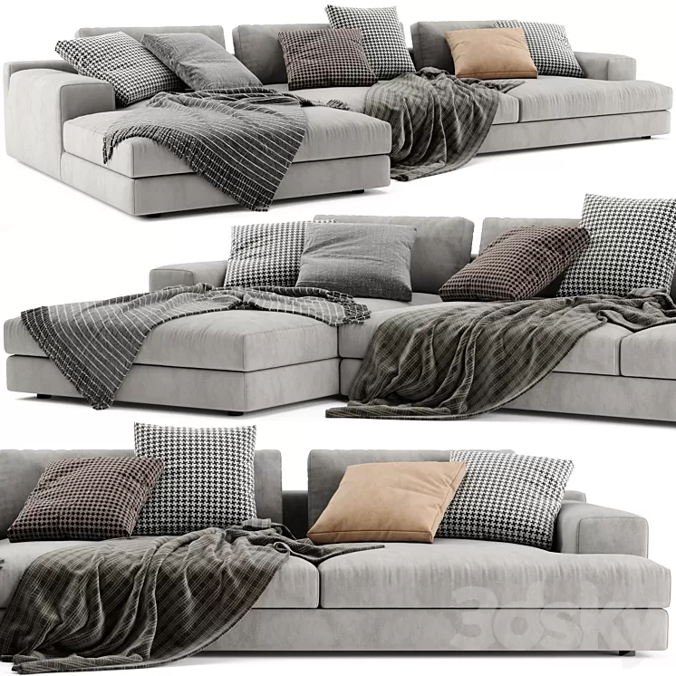 Cassina Miloe Chaise Longue Sofa 3D Model Cassina Miloe Chaise Longue Sofa 3D Model