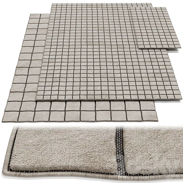 Cassina Sahara Grid Rug 3D Model Cassina Sahara Grid Rug 3D Model