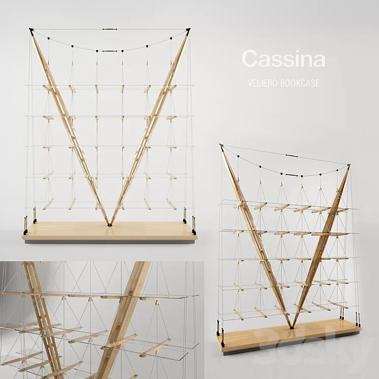 Cassina Veliero bookcase 3D Model Cassina Veliero bookcase 3D Model