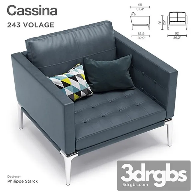 Cassina Volage Armchair 3D Model Download Cassina Volage Armchair 3D Model Download