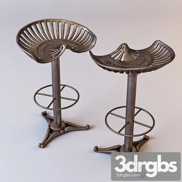 Cast Iron Barney Chair 1 3D Model Download