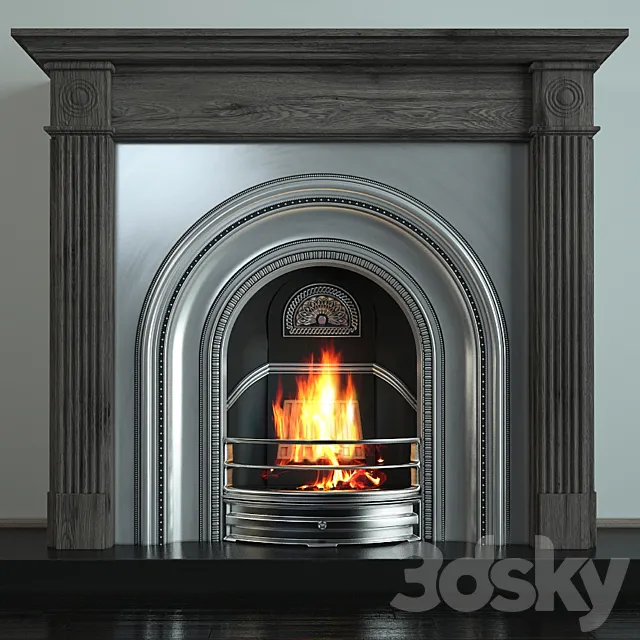 Cast iron fireplace Stovax – DECORATIVE ARCHED 3D Model