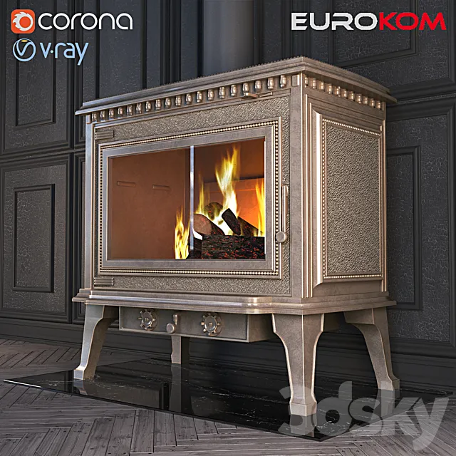 Cast Iron Stove eurokom richard 3D Model