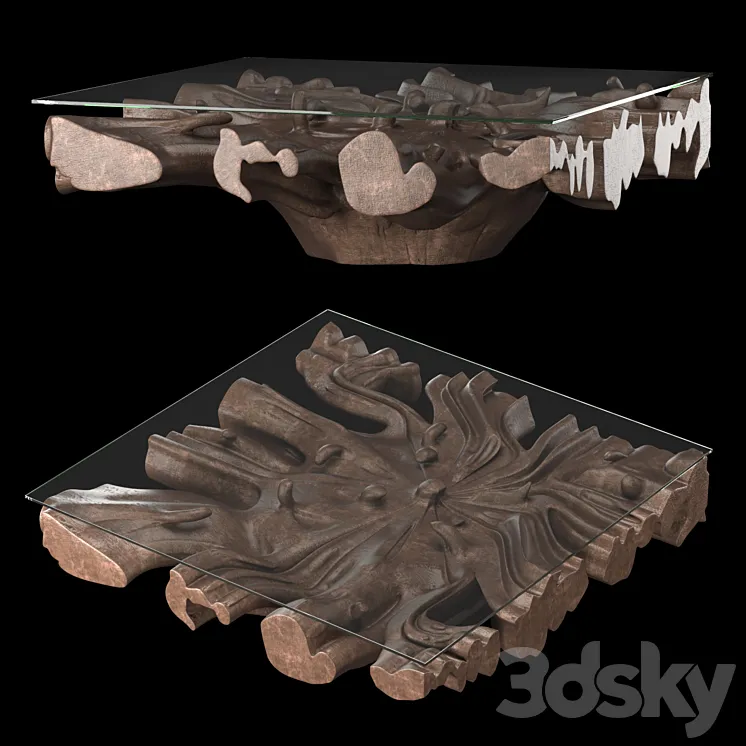 CAST ROOT SQUARE COFFEE TABLE – 48 3D Model Free Download