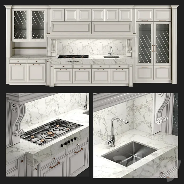 Castagna Cucine Roma Kitchen 3DModel Castagna Cucine Roma Kitchen 3DModel