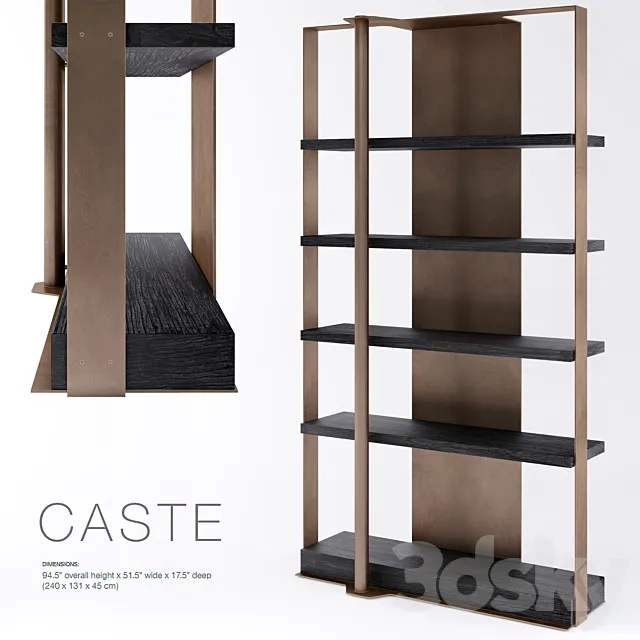 Caste Holt Bookcase 3D Model Caste Holt Bookcase 3D Model