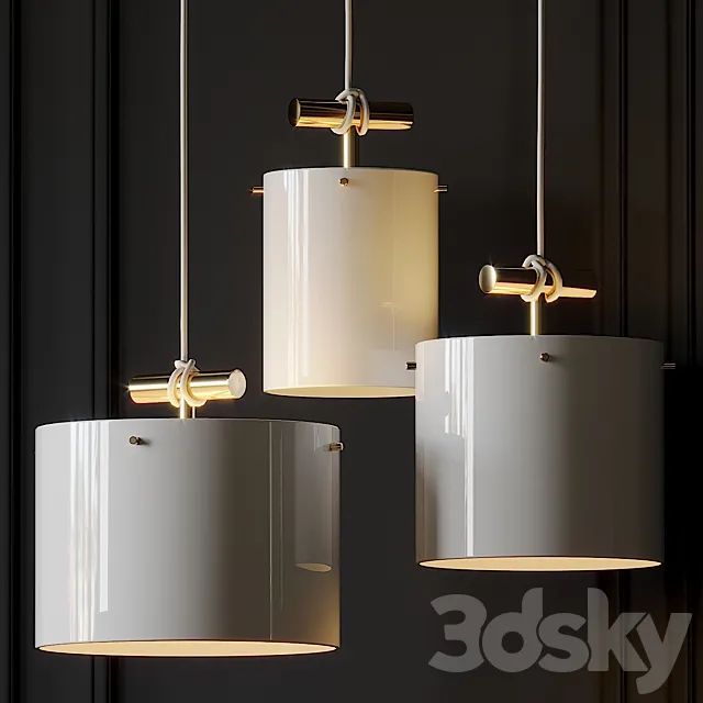Castor Fresnel Pendant Lamp by 2Modern 3DModel