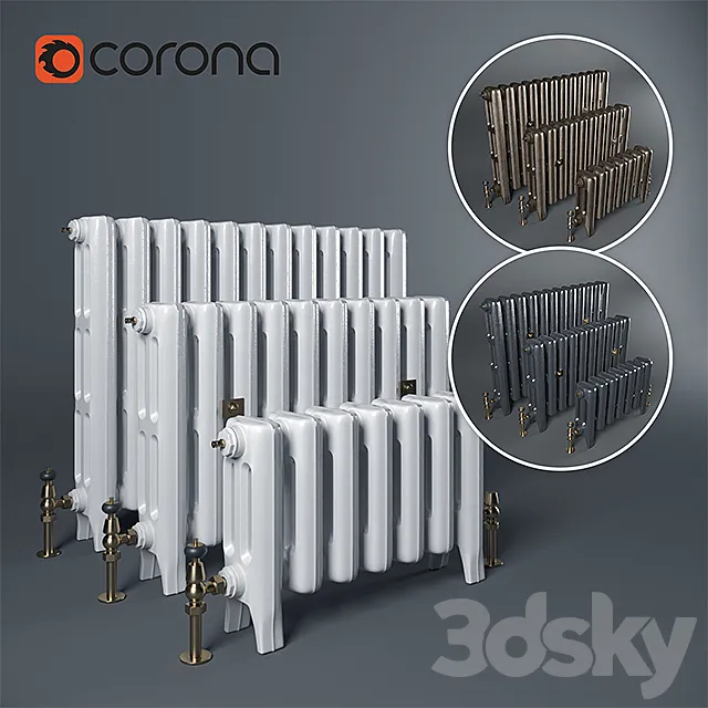 Castrads Cast Iron Radiators 3DModel