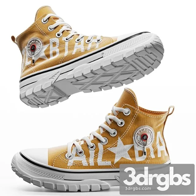 Casual high-top mustard