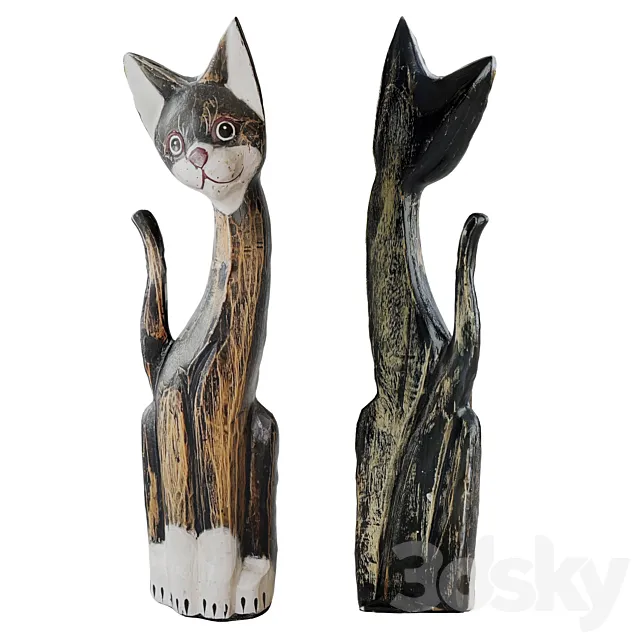 Cat figurine. Tunisia. Handmade. 3D Model