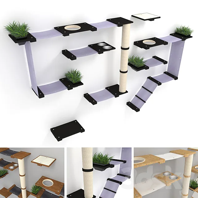 Cat furniture (game complex) CatastrophiCreations set 1 3D Model Cat furniture (game complex) CatastrophiCreations set 1 3D Model
