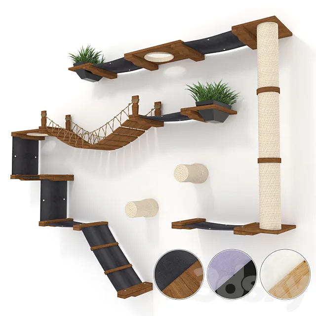 Cat furniture (game complex) CatastrophiCreations set 2 3D Model Cat furniture (game complex) CatastrophiCreations set 2 3D Model