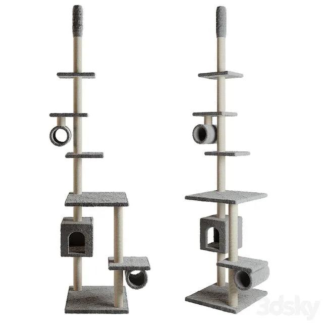 Cat house vidaXL cat tree 3D Model Cat house vidaXL cat tree 3D Model