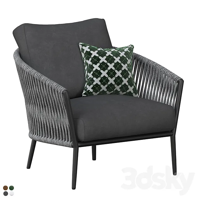 Catalina Outdoor Lounge Chair 3D Model