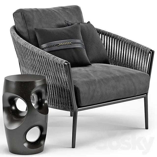 Catalina Outdoor Lounge Chair. Oly Studio Cosmo Side End Table 3DModel Catalina Outdoor Lounge Chair. Oly Studio Cosmo Side End Table 3DModel