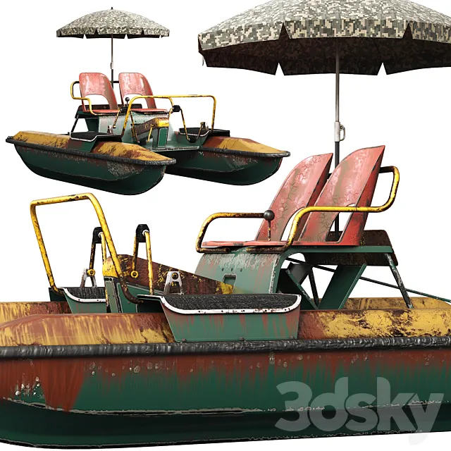 Catamaran Amber (pedalo) Old 3dmodel - 3dsky Decor Helper