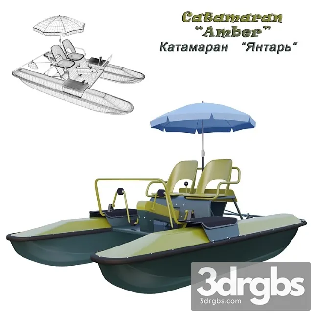 Catamaran Yantar Water Bicycle New 3D Model Download