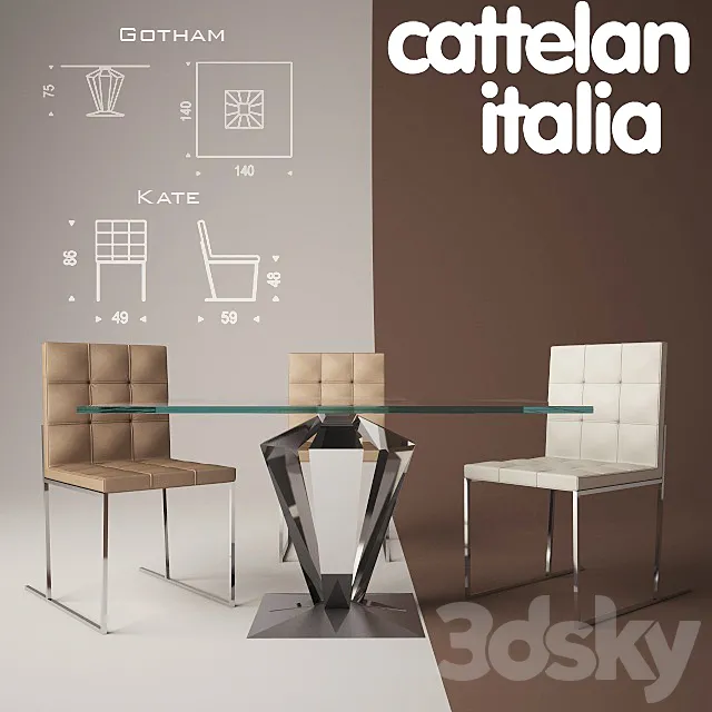 Catellan Italia gotham kate 3D Model Catellan Italia gotham kate 3D Model