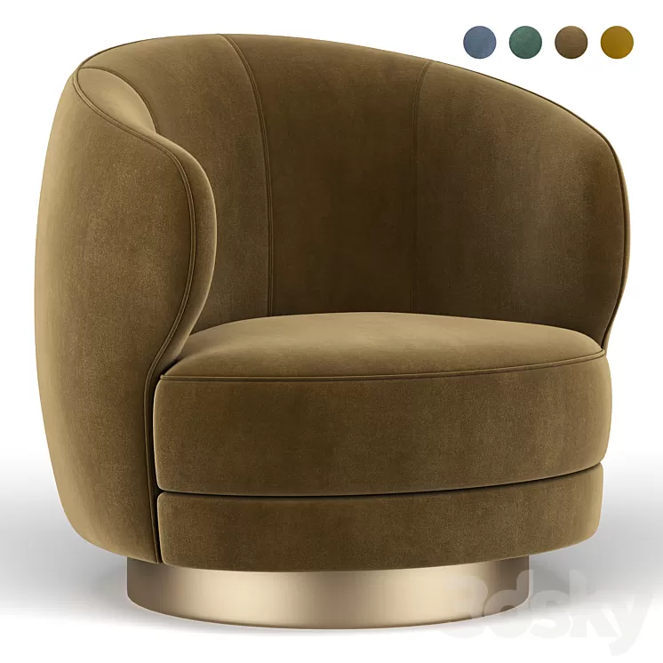 Cathrine armchair 3D Model - 3DSKY Decor Helper