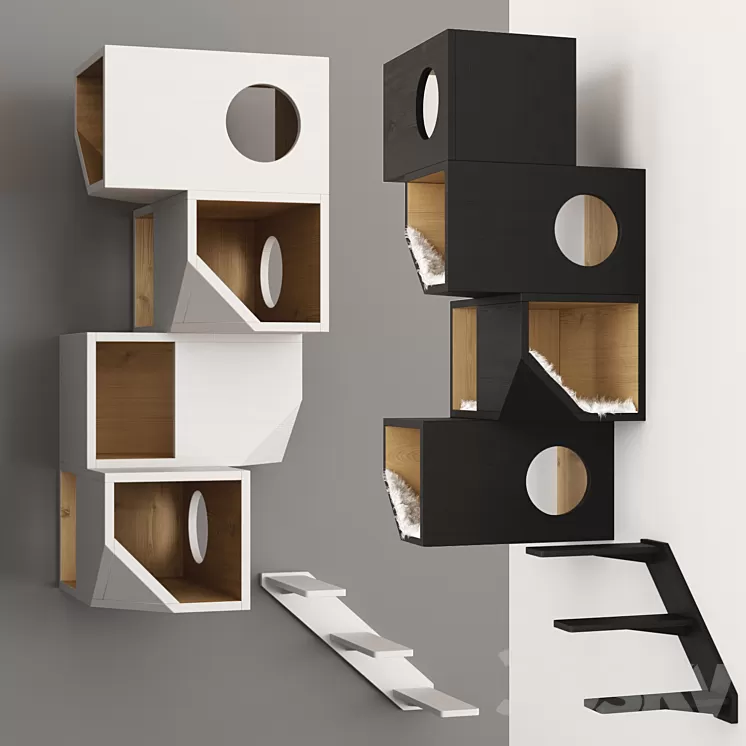 Catissa 4 storey house for cats 3D Model