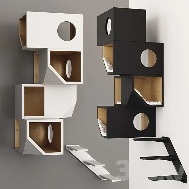 Catissa 4 storey house for cats 3DModel Catissa 4 storey house for cats 3DModel