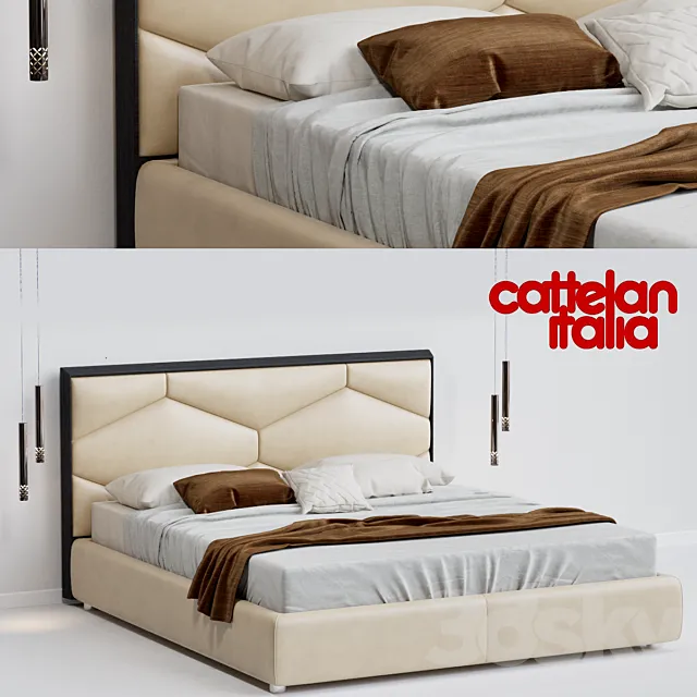 Cattelan Edward Bed and Stilo 3D Model Cattelan Edward Bed and Stilo 3D Model