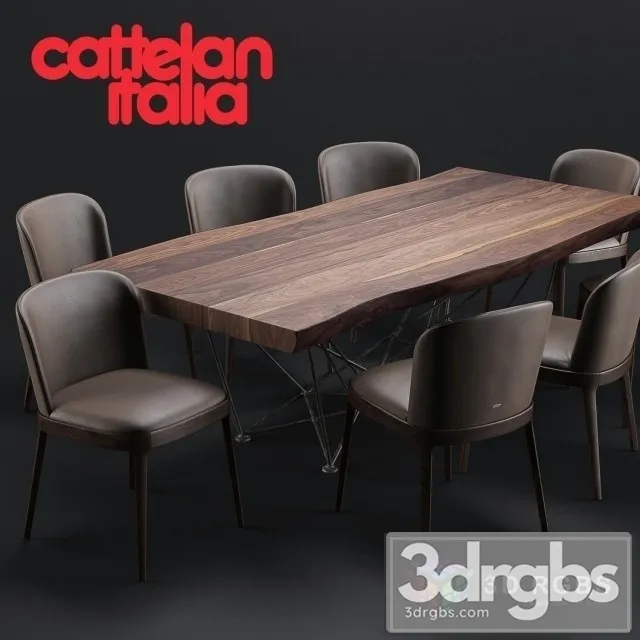 Cattelan Godron Deep Wood Magda Chair 3D Model Download Cattelan Godron Deep Wood Magda Chair 3D Model Download